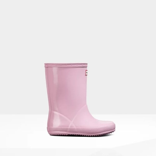 Hunter Original Classic Gloss Rain Boots For Kids - NZ X1839